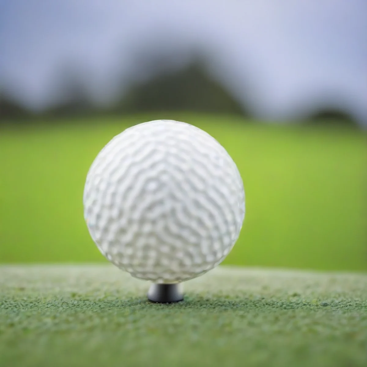 Detalle cinematográfico de un palo de golf impactando la bola
